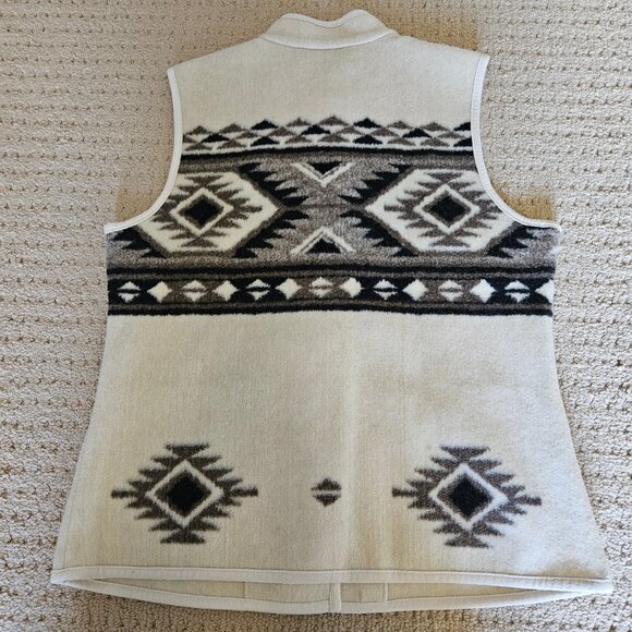 Orvis Southwestern Aztec Print Fleece Vest-Med Size - Picture 4 of 10